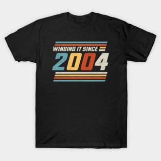 Winging It Since 2004 - Funny 20th Birthday T-Shirt